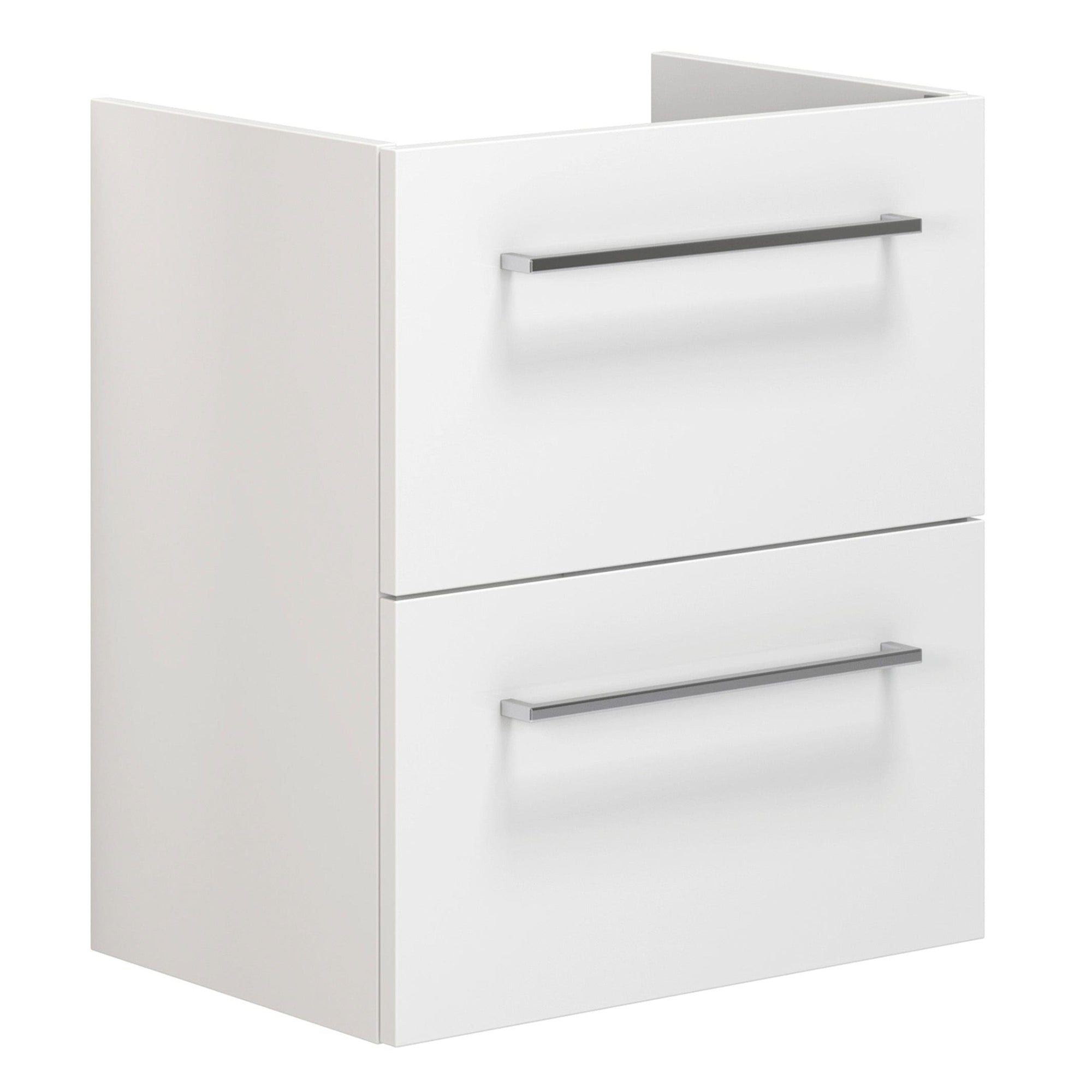 Dansani Mido+ Slim Servantskap 2 Skuffer B50-80xD35cm uten servant Hvit matt / 50cm / Vegg Dansani Servantskap DA-P04-1010