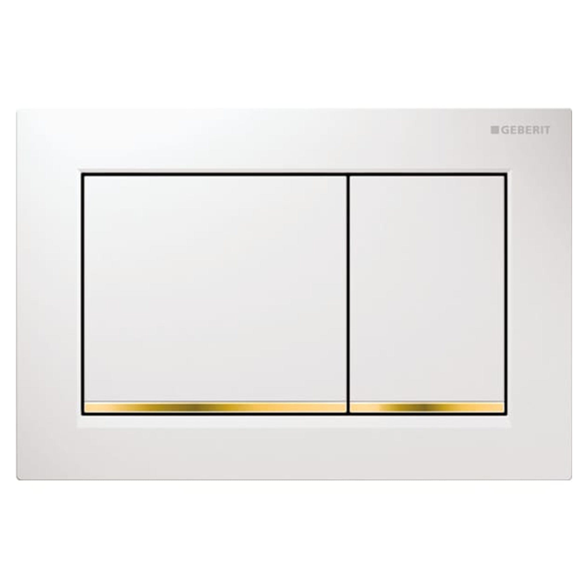 Geberit Omega 30 Betjeningsplate Hvit matt / Gull Geberit Betjeningsplate og trykknapper GE-6166058