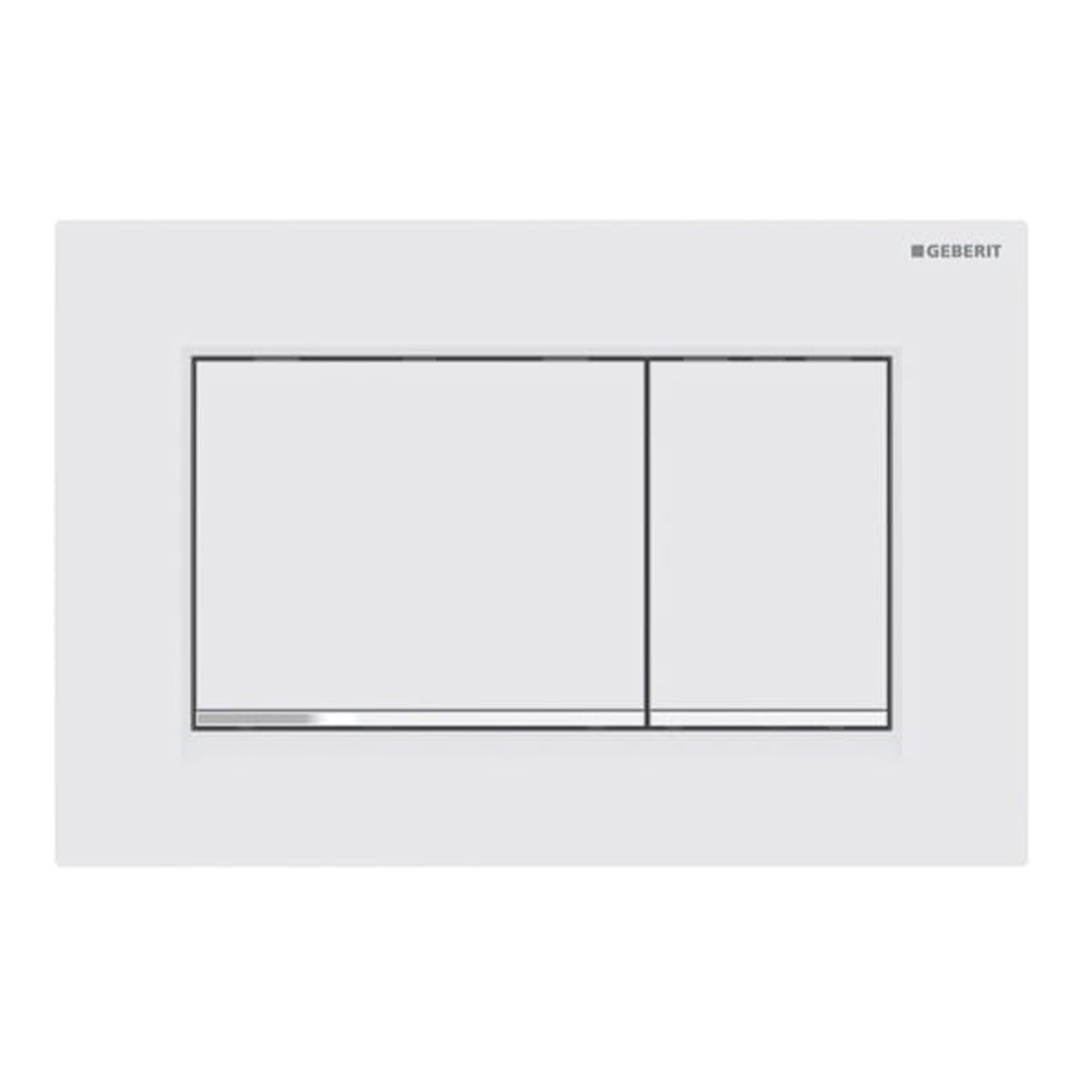 Geberit Sigma 30 Betjeningsplate Hvit matt (Easy Clean) Geberit Betjeningsplate og trykknapper GE-6166599