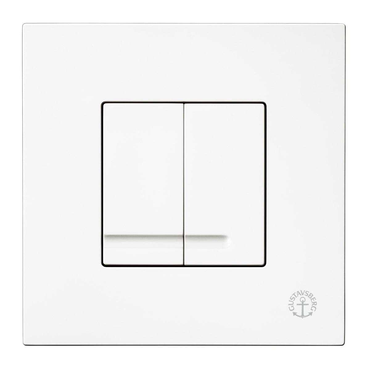Gustavsberg Betjeningsplate Firkantet - Delos XS Triomont Duo Hvit Gustavsberg Betjeningsplate og trykknapper VIL-6025647