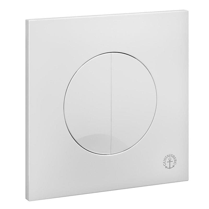 Gustavsberg Betjeningsplate Rund Triomont XS - Dobbelspyling Hvit Gustavsberg Betjeningsplate og trykknapper VIL-6025933