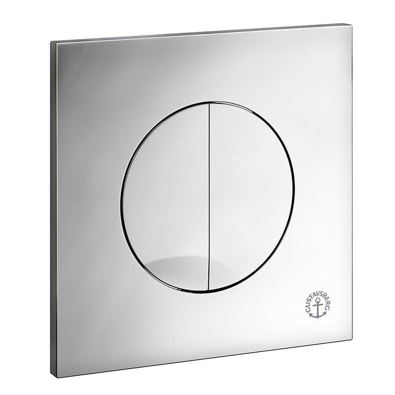 Gustavsberg Betjeningsplate Rund Triomont XS - Dobbelspyling Krom Gustavsberg Betjeningsplate og trykknapper VIL-6025935