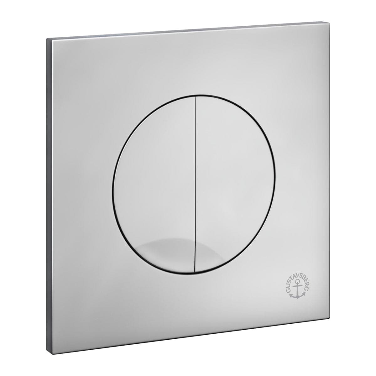 Gustavsberg Betjeningsplate Rund Triomont XS - Dobbelspyling Matt krom Gustavsberg Betjeningsplate og trykknapper VIL-6025934
