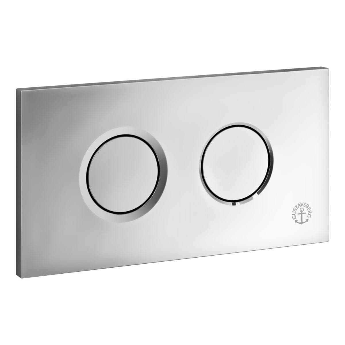 Gustavsberg Betjeningsplate XT Plast - Triomont runde knapper Krom Gustavsberg Betjeningsplate og trykknapper VIL-6025658