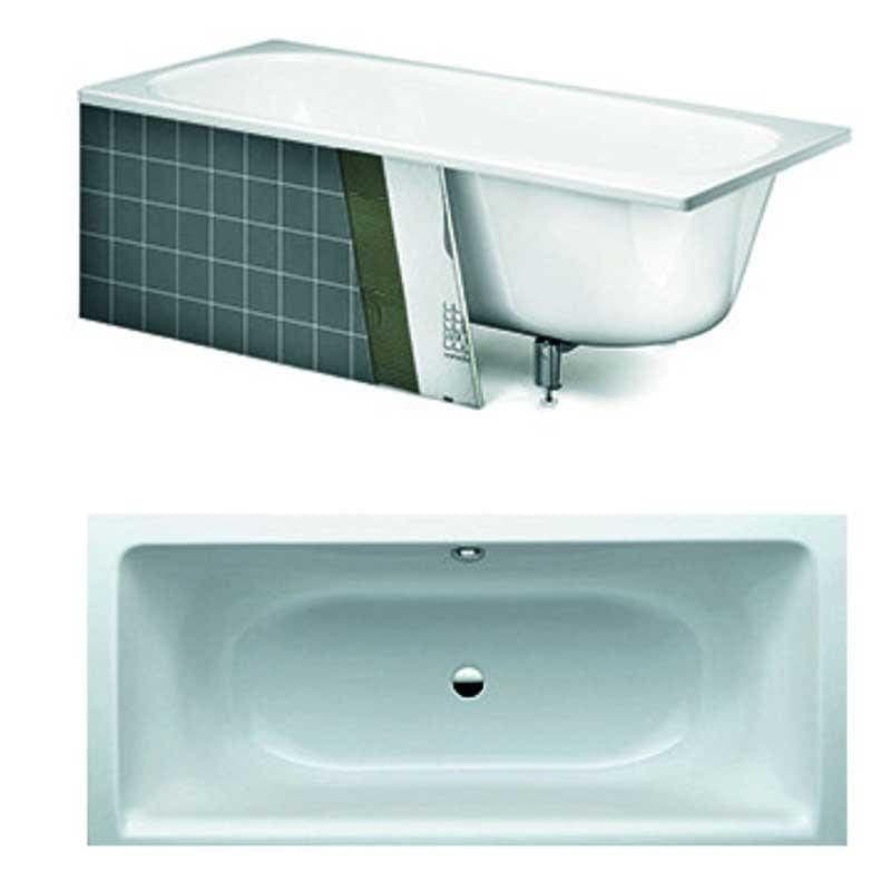 Gustavsberg Duo Badekar for Innbygging - 180x80/190x90 180cm Gustavsberg Firkantet badekar VIL-6030255