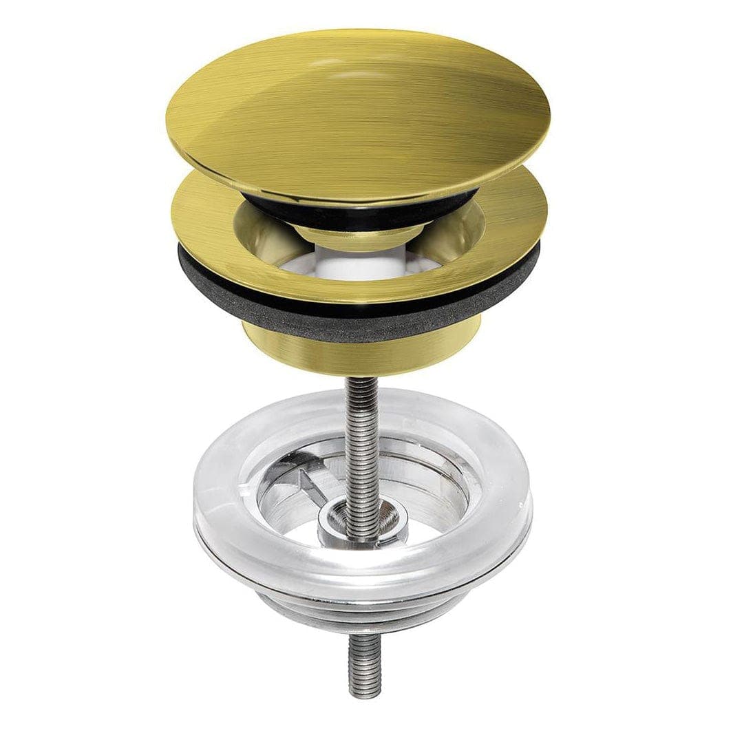 Gustavsberg Epic Bunnventil Push-Open Børstet messing Gustavsberg Tilbehør servant VIL-7031758