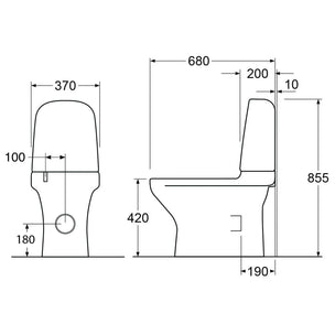 Gustavsberg Estetic 8300 Toalett P-lås
