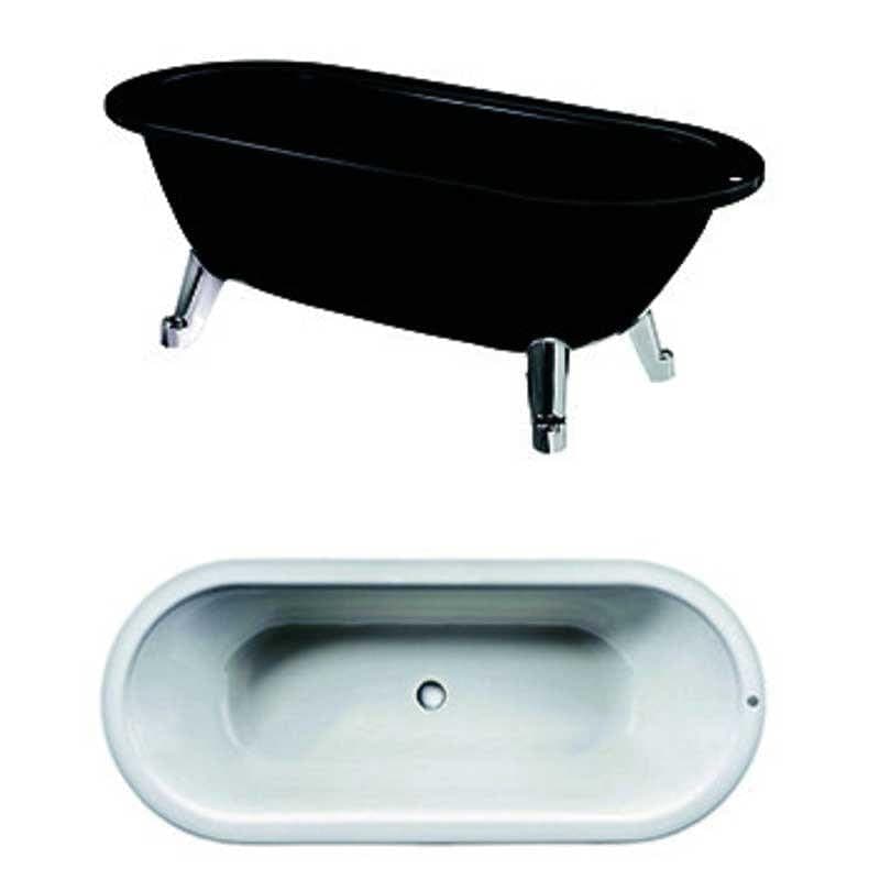 Gustavsberg Frittstående Badekar 6316 - uten føtter 158cm / Svart Gustavsberg Frittstående badekar VIL-6030462