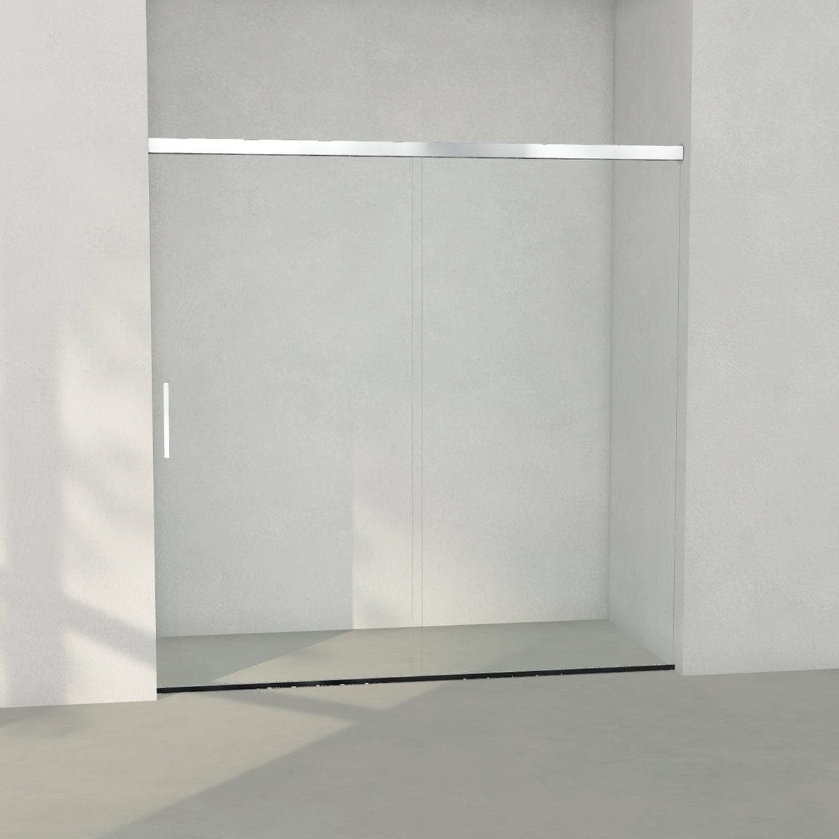 INR ARC Skyvedør Måltilpasset Krom / 1201-2000cm / Klart glass INR Iconic Nordic Rooms Dusjnisje INR-118202300