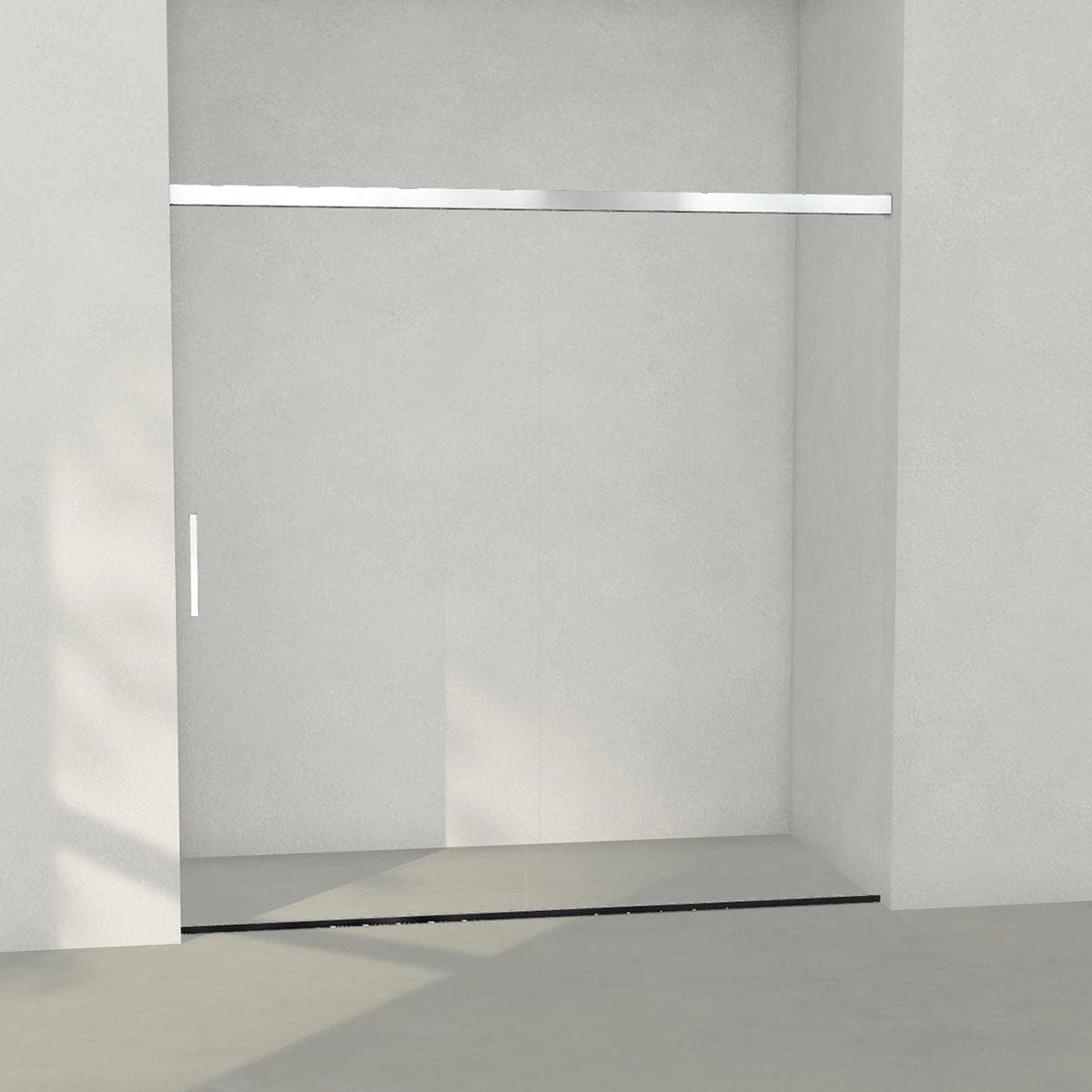 INR ARC Skyvedør Måltilpasset Krom / 1201-2000cm / Opal klart glass INR Iconic Nordic Rooms Dusjnisje INR-118212300