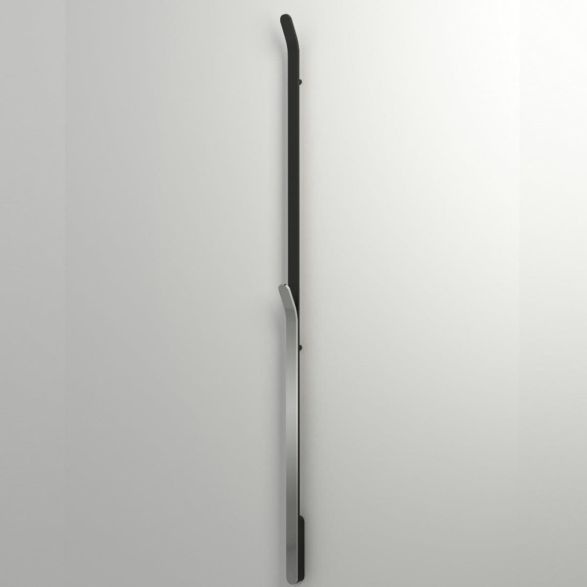 INR Bow Håndkletørker H170 Designvinner Svart matt / Børstet krom INR Iconic Nordic Rooms Håndkletørker strøm INR-80000641