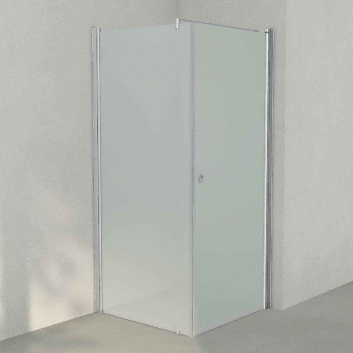 INR Dusjhjørne LINC 13 Måltilpasset Matt aluminium / Måltilpasset - høyre / Frostet glass INR Iconic Nordic Rooms Dusjhjørne INR-513210900