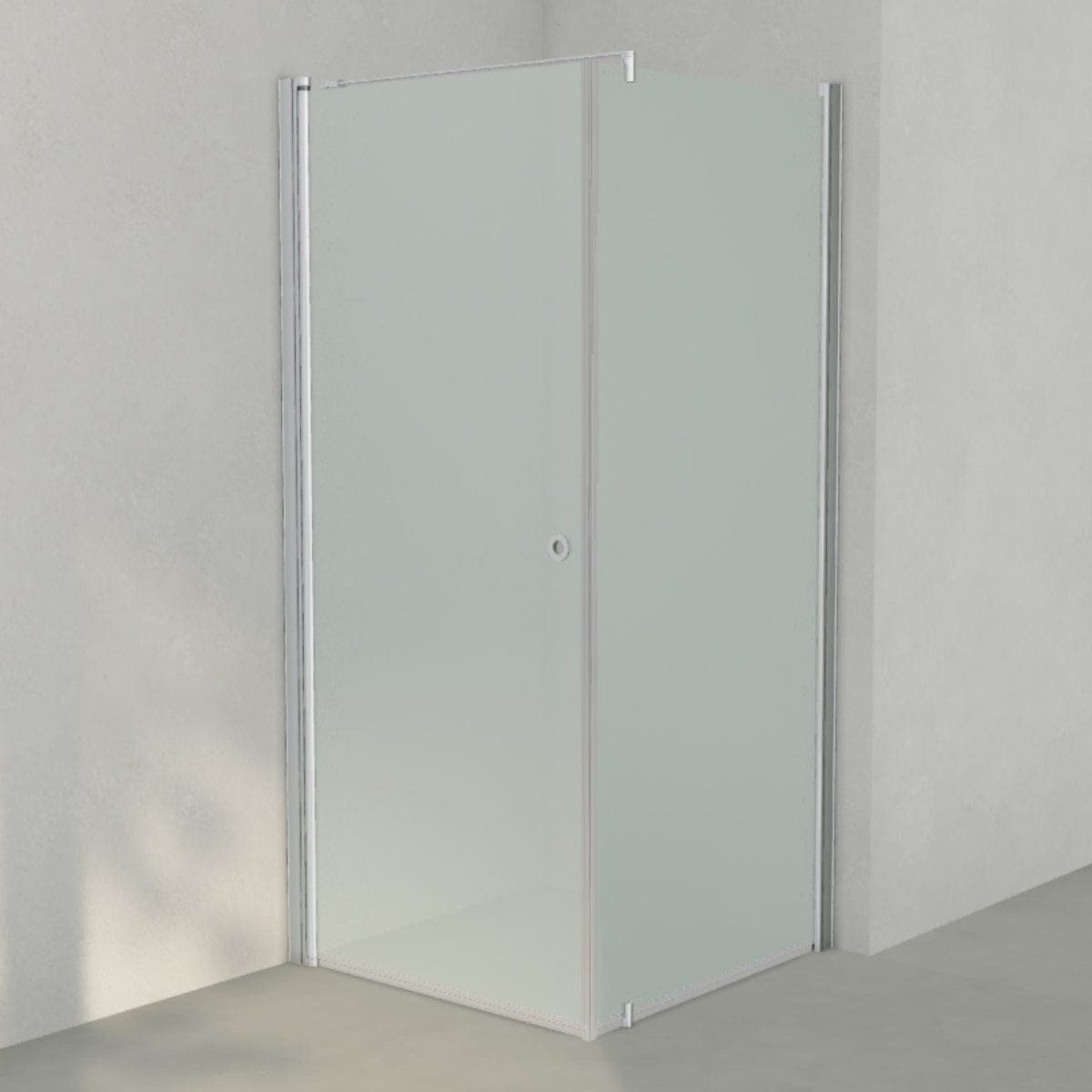 INR Dusjhjørne LINC 13 Måltilpasset Matt aluminium / Måltilpasset - venstre / Frostet glass INR Iconic Nordic Rooms Dusjhjørne INR-513110900