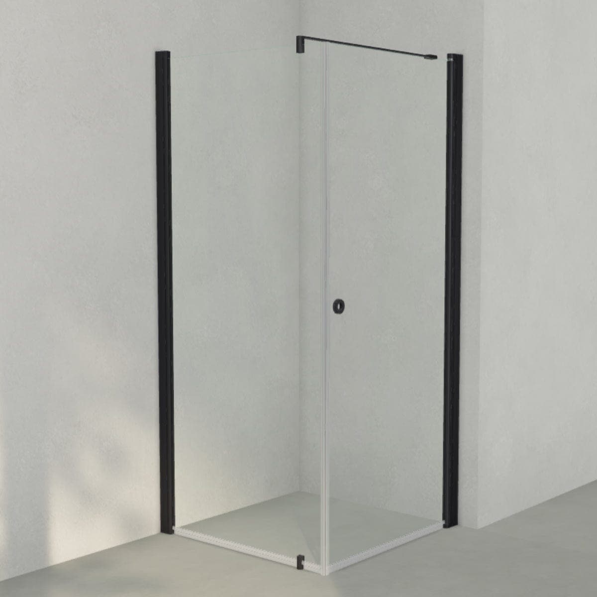INR Dusjhjørne LINC 13 Måltilpasset Svart matt / Måltilpasset - høyre / Timeless klart glass INR Iconic Nordic Rooms Dusjhjørne INR-513211100