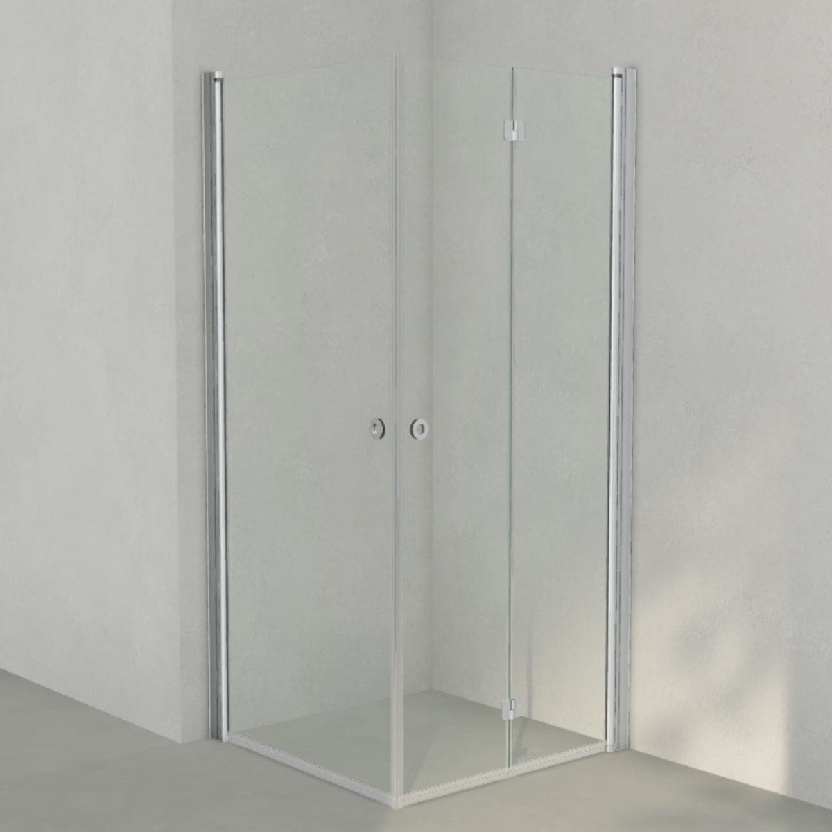 INR Dusjhjørne LINC 66 Flex Måltilpasset Matt aluminium / Måltilpasset - høyre / Klart glass INR Iconic Nordic Rooms Dusjhjørne INR-566202900