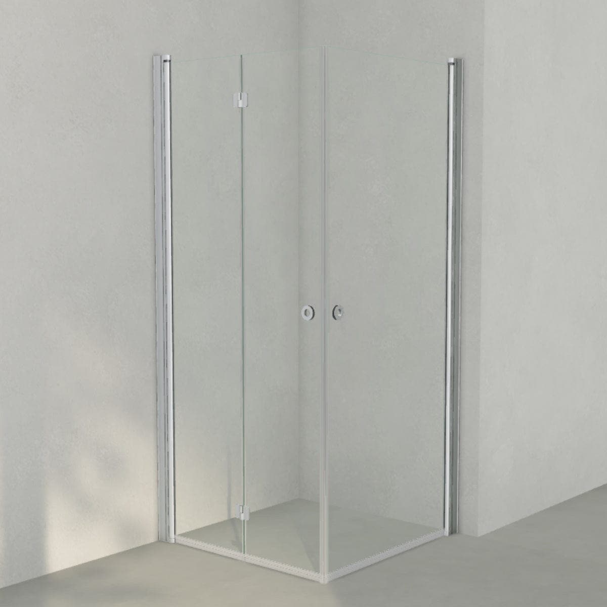 INR Dusjhjørne LINC 66 Flex Måltilpasset Matt aluminium / Måltilpasset - venstre / Klart glass INR Iconic Nordic Rooms Dusjhjørne INR-566102900
