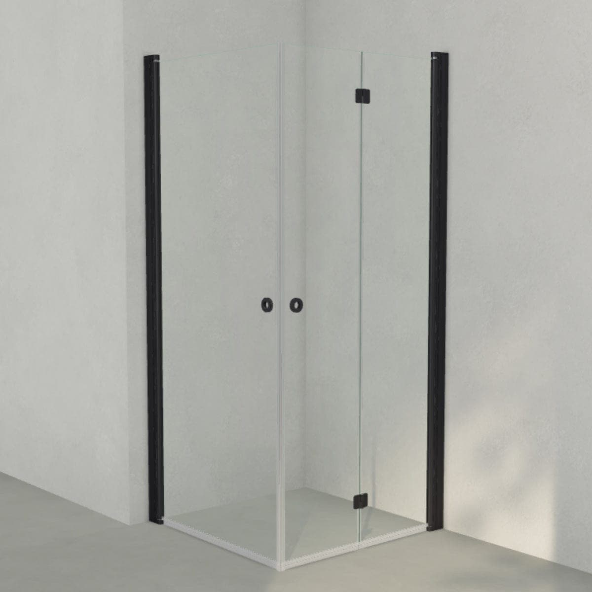 INR Dusjhjørne LINC 66 Flex Måltilpasset Svart matt / Måltilpasset - høyre / Klart glass INR Iconic Nordic Rooms Dusjhjørne INR-566202100