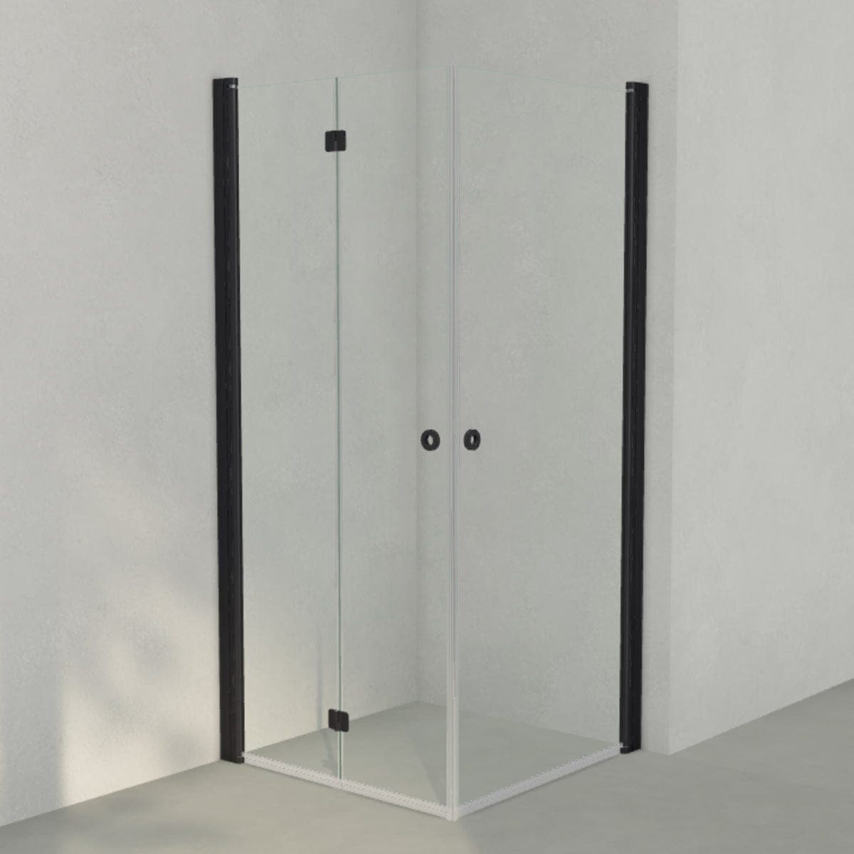 INR Dusjhjørne LINC 66 Flex Måltilpasset Svart matt / Måltilpasset - venstre / Klart glass INR Iconic Nordic Rooms Dusjhjørne INR-566102100