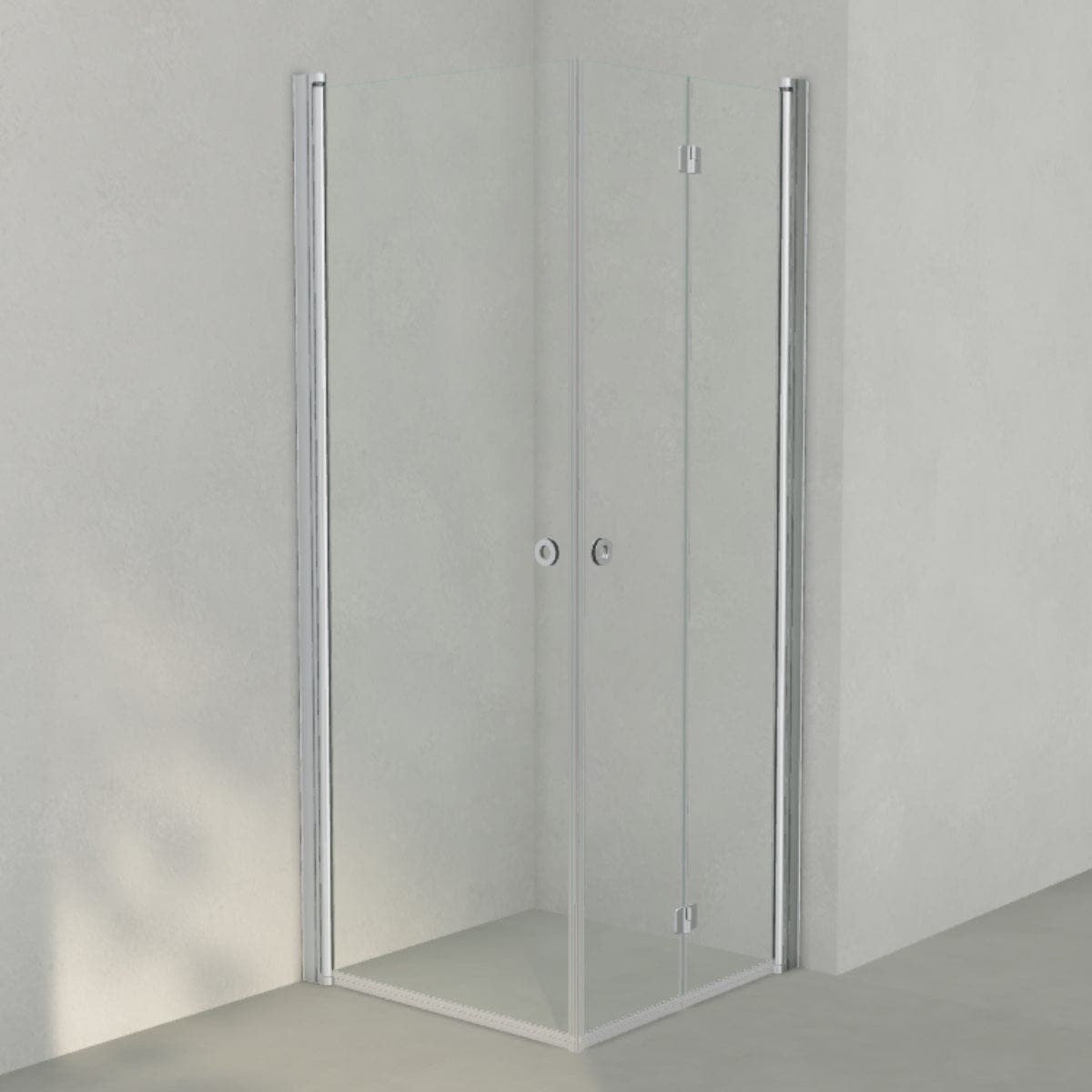 INR Dusjhjørne LINC 66 Flex Original Matt aluminium / 80x80cm / Høyre hengslet INR Iconic Nordic Rooms Dusjhjørne INR-566202988