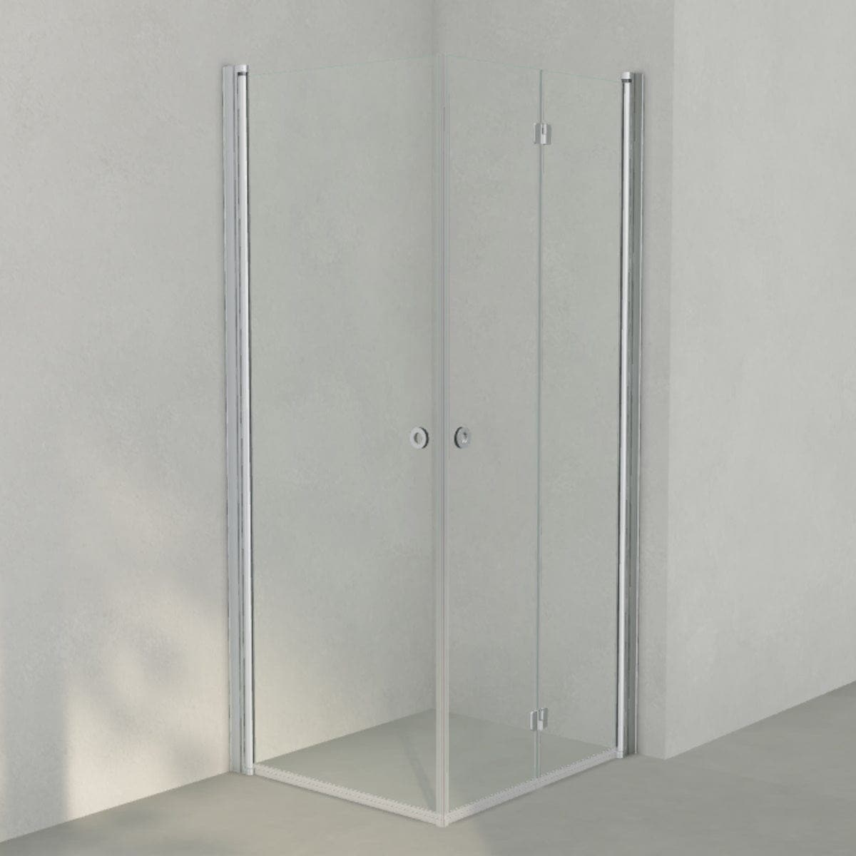 INR Dusjhjørne LINC 66 Flex Original Matt aluminium / 80x90cm / Høyre hengslet INR Iconic Nordic Rooms Dusjhjørne INR-566202989