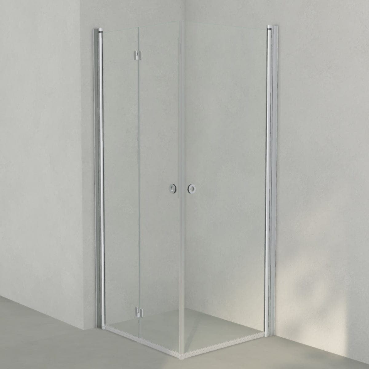 INR Dusjhjørne LINC 66 Flex Original Matt aluminium / 80x90cm / Venstre hengslet INR Iconic Nordic Rooms Dusjhjørne INR-566102989