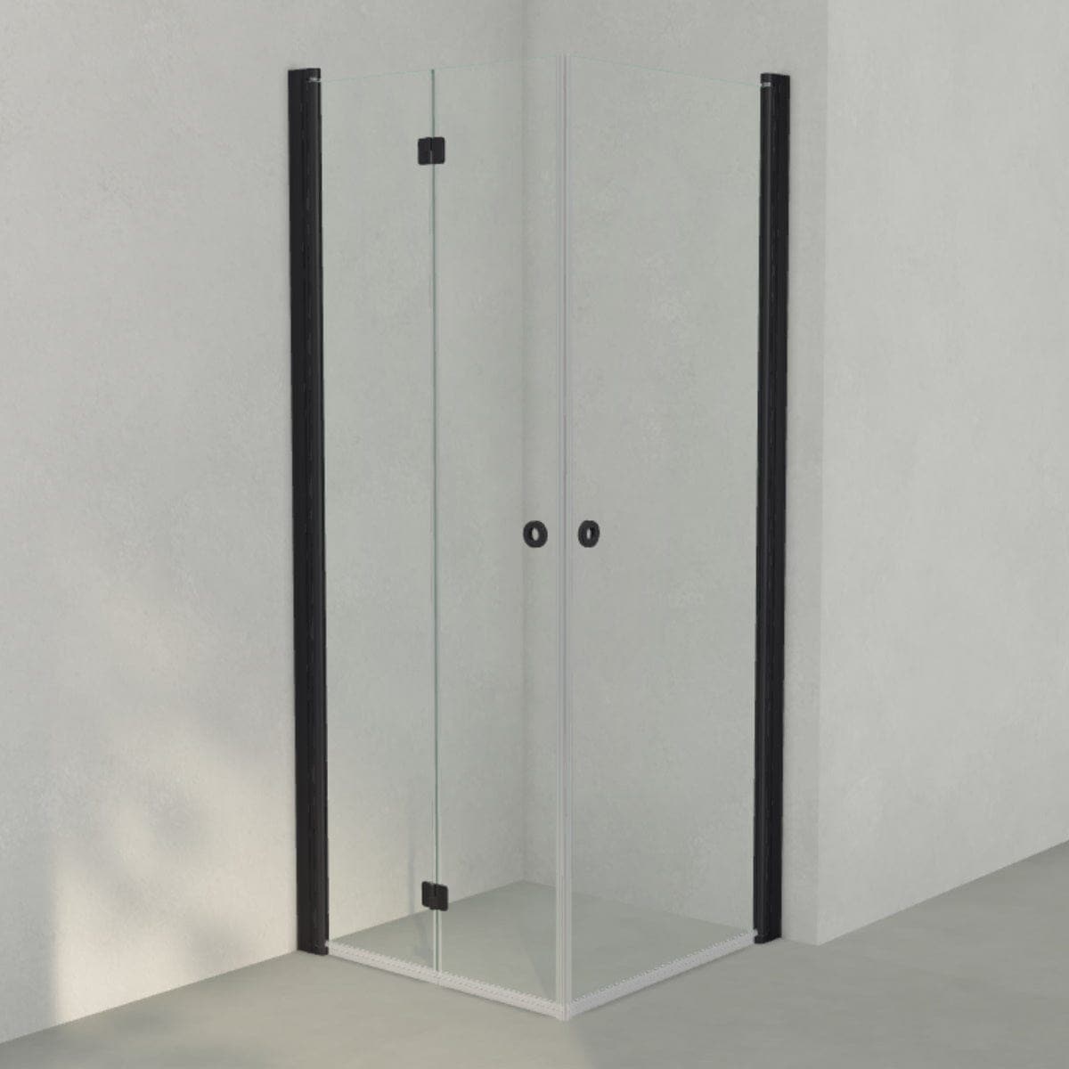 INR Dusjhjørne LINC 66 Flex Original Svart matt / 80x80cm / Høyre hengslet INR Iconic Nordic Rooms Dusjhjørne INR-566202188