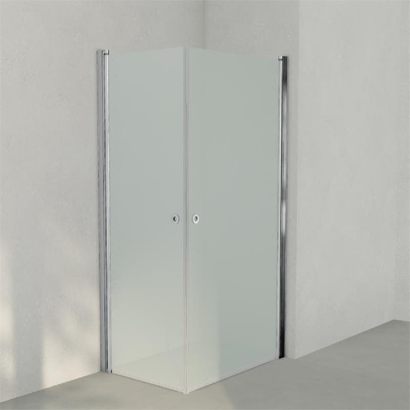 INR Dusjhjørne LINC ANGEL Frostet/Stripe Glass Krom / 70x100cm / Frostet glass INR Iconic Nordic Rooms Dusjhjørne INR-51210371