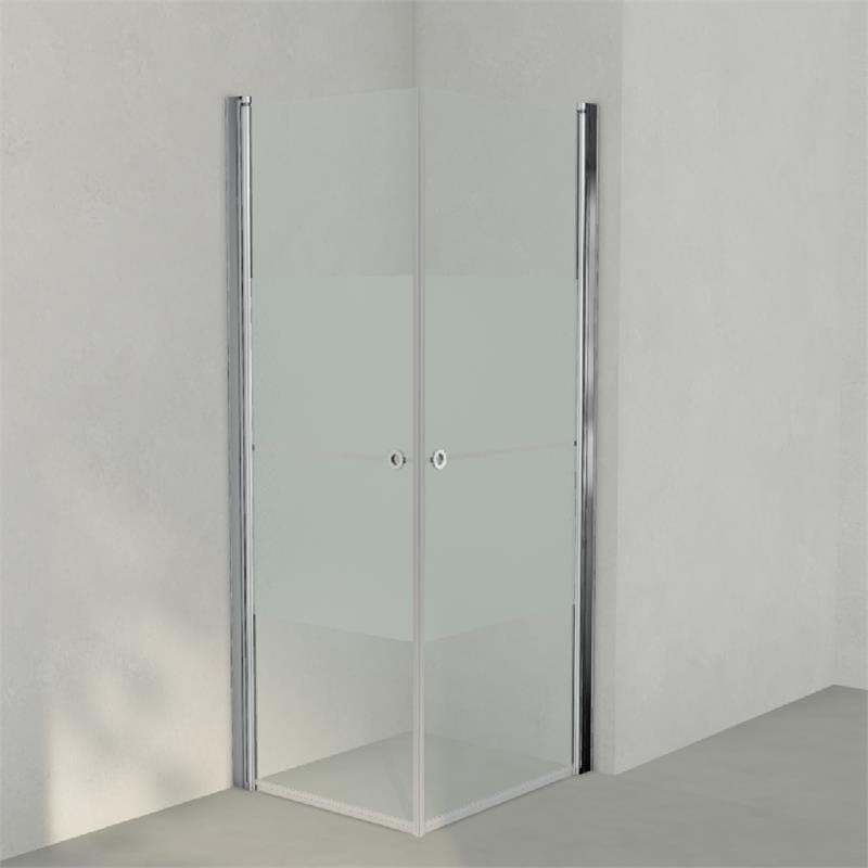 INR Dusjhjørne LINC ANGEL Frostet/Stripe Glass Krom / 70x80cm / Stripe glass INR Iconic Nordic Rooms Dusjhjørne INR-51230378