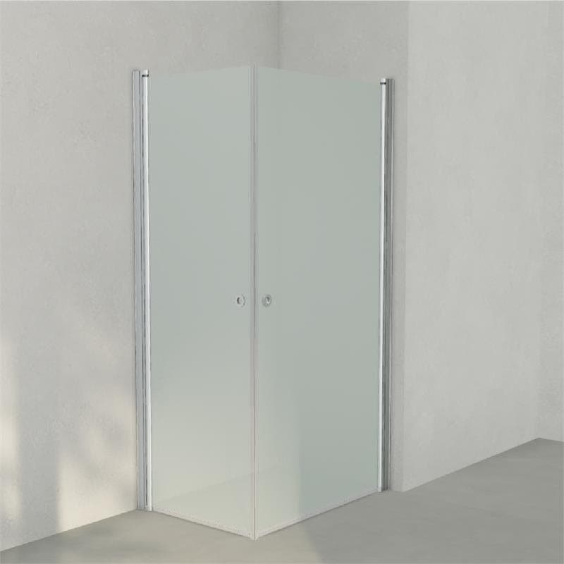 INR Dusjhjørne LINC ANGEL Frostet/Stripe Glass Matt aluminium / 70x100cm / Frostet glass INR Iconic Nordic Rooms Dusjhjørne INR-51210971