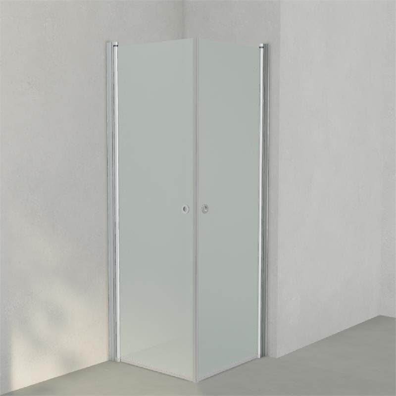 INR Dusjhjørne LINC ANGEL Frostet/Stripe Glass Matt aluminium / 70x70cm / Frostet glass INR Iconic Nordic Rooms Dusjhjørne INR-51210977