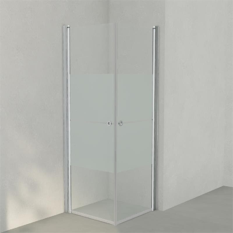 INR Dusjhjørne LINC ANGEL Frostet/Stripe Glass Matt aluminium / 70x70cm / Stripe glass INR Iconic Nordic Rooms Dusjhjørne INR-51230977