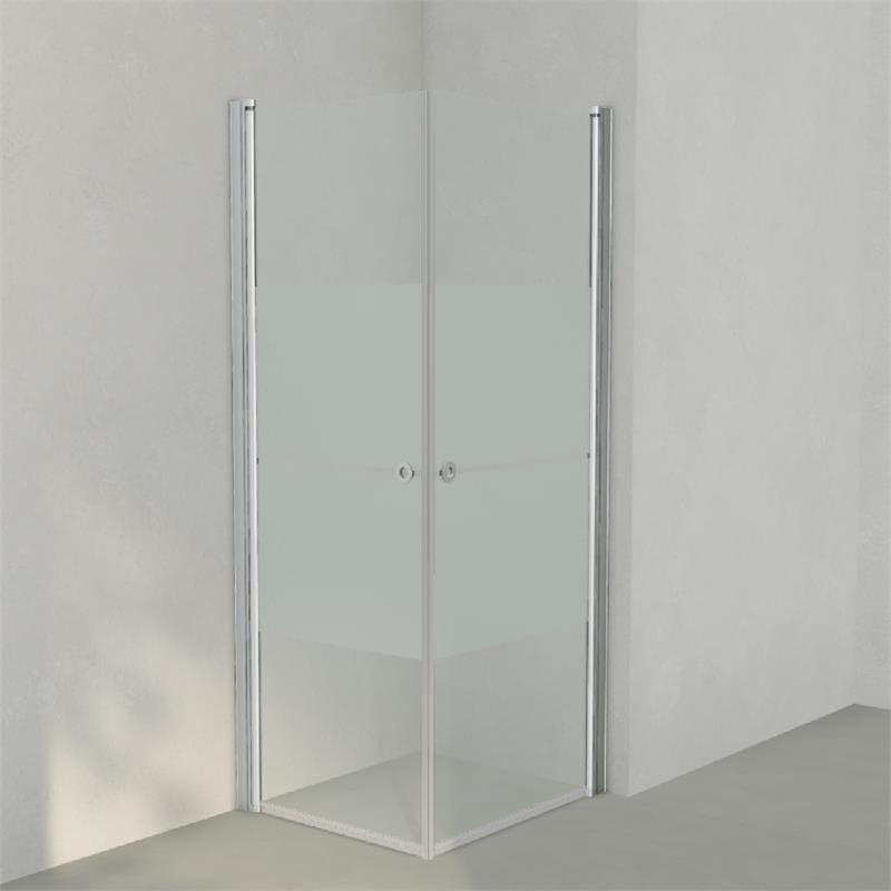 INR Dusjhjørne LINC ANGEL Frostet/Stripe Glass Matt aluminium / 70x80cm / Stripe glass INR Iconic Nordic Rooms Dusjhjørne INR-51230978