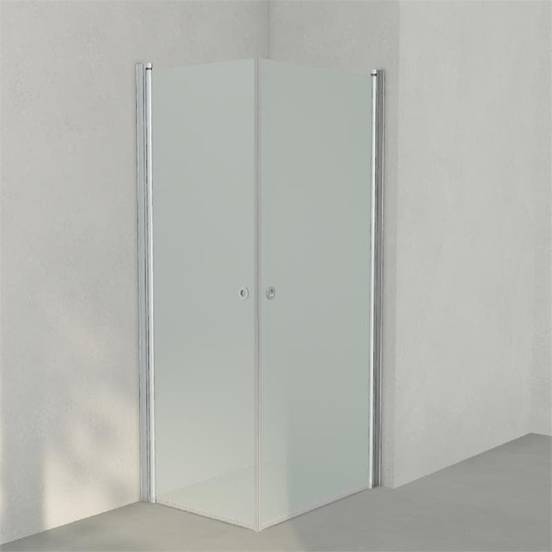 INR Dusjhjørne LINC ANGEL Frostet/Stripe Glass Matt aluminium / 70x90cm / Frostet glass INR Iconic Nordic Rooms Dusjhjørne INR-51210979