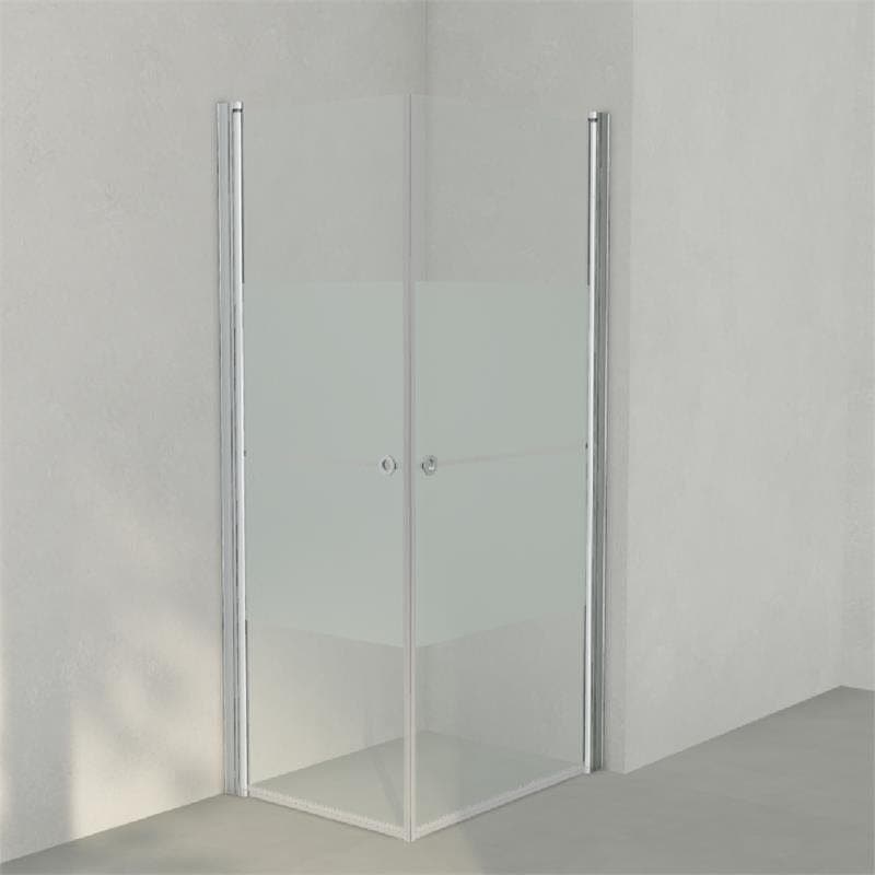 INR Dusjhjørne LINC ANGEL Frostet/Stripe Glass Matt aluminium / 70x90cm / Stripe glass INR Iconic Nordic Rooms Dusjhjørne INR-51230979