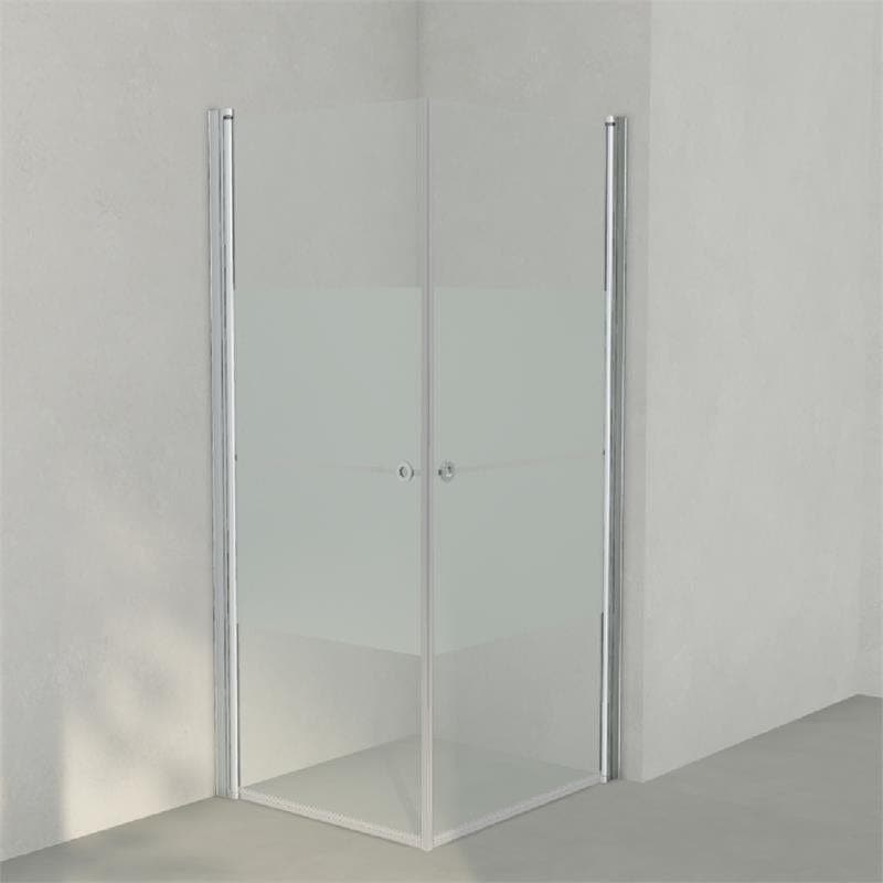 INR Dusjhjørne LINC ANGEL Frostet/Stripe Glass Matt aluminium / 80x90cm / Stripe glass INR Iconic Nordic Rooms Dusjhjørne INR-51230989