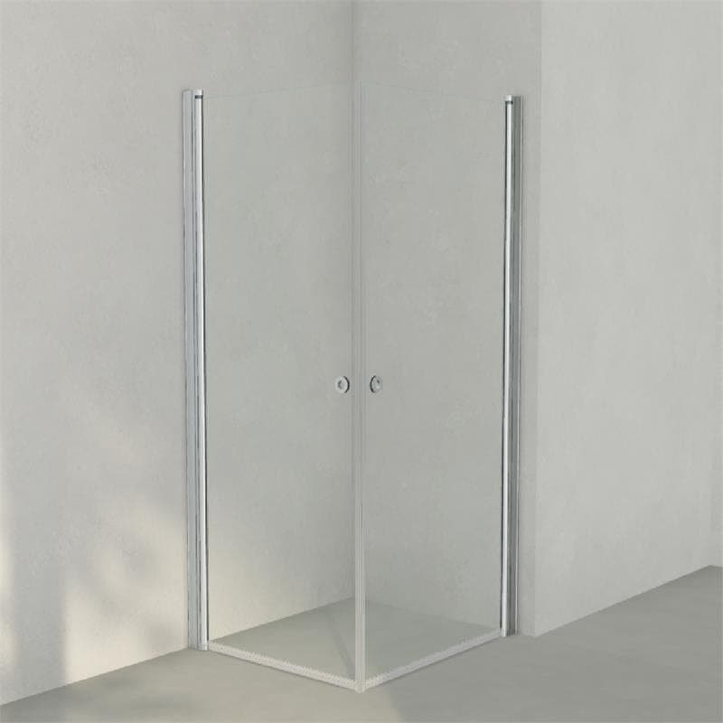 INR Dusjhjørne LINC ANGEL Klart Glass Matt aluminium / 80x90cm / Timeless klart glass INR Iconic Nordic Rooms Dusjhjørne INR-51211989