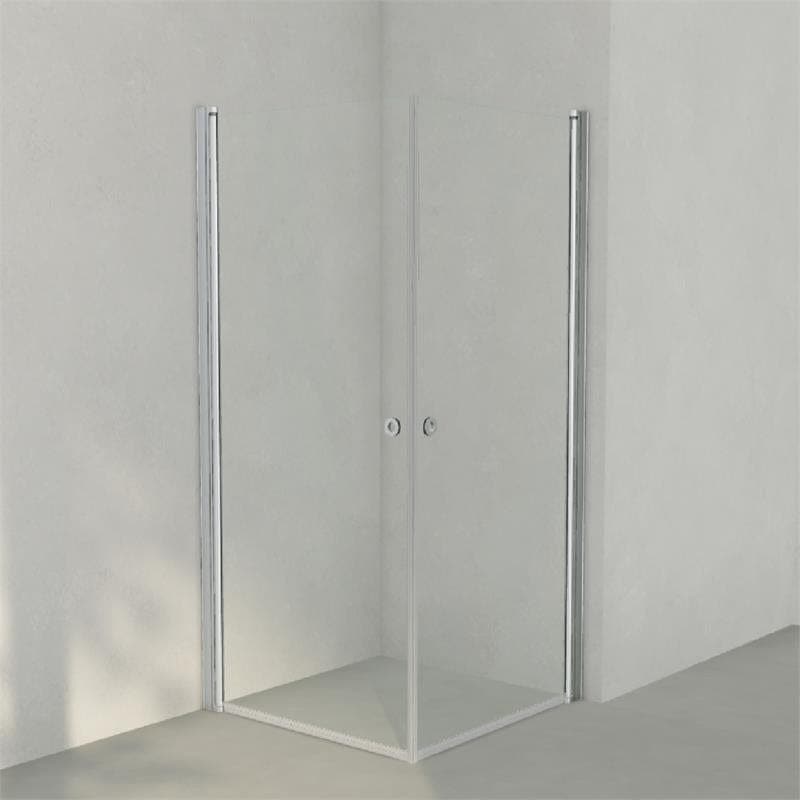 INR Dusjhjørne LINC ANGEL Klart Glass Matt aluminium / 90x90cm / Timeless klart glass INR Iconic Nordic Rooms Dusjhjørne INR-51211999