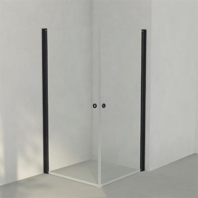 INR Dusjhjørne LINC ANGEL Klart Glass Svart matt / 100x100cm / Klart glass INR Iconic Nordic Rooms Dusjhjørne INR-51202111