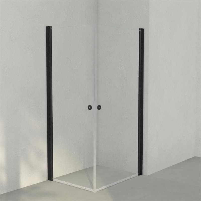 INR Dusjhjørne LINC ANGEL Klart Glass Svart matt / 80x100cm / Klart glass INR Iconic Nordic Rooms Dusjhjørne INR-51202181