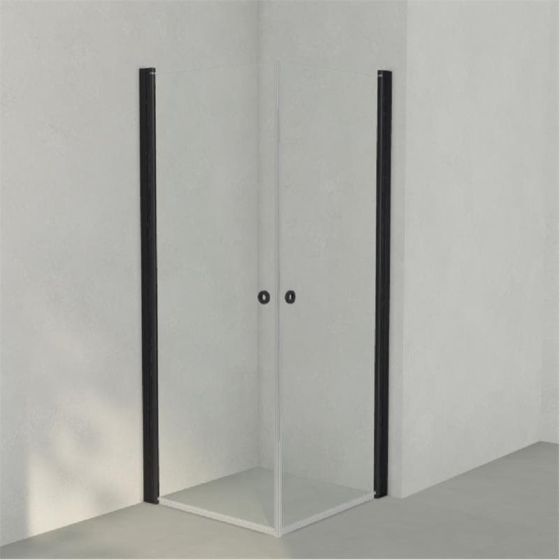 INR Dusjhjørne LINC ANGEL Klart Glass Svart matt / 80x80cm / Klart glass INR Iconic Nordic Rooms Dusjhjørne INR-51202188