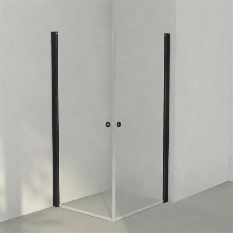 INR Dusjhjørne LINC ANGEL Klart Glass Svart matt / 90x100cm / Klart glass INR Iconic Nordic Rooms Dusjhjørne INR-51202191