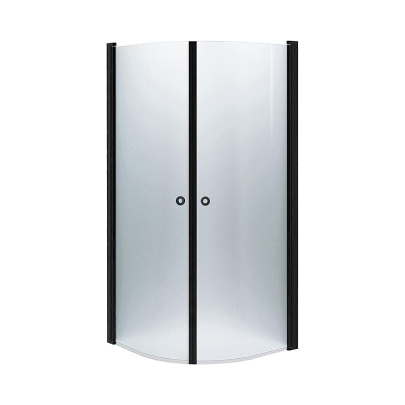 INR Dusjhjørne LINC NIAGARA Frostet/Stripe Glass Svart matt / 100x100cm / Frostet glass INR Iconic Nordic Rooms Dusjhjørne INR-56010111
