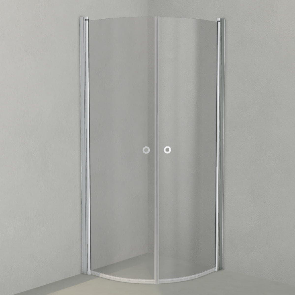 INR Dusjhjørne LINC NIAGARA Original, Grått Glass Matt aluminium / 80x80cm / Grått glass INR Iconic Nordic Rooms Dusjhjørne INR-56003988