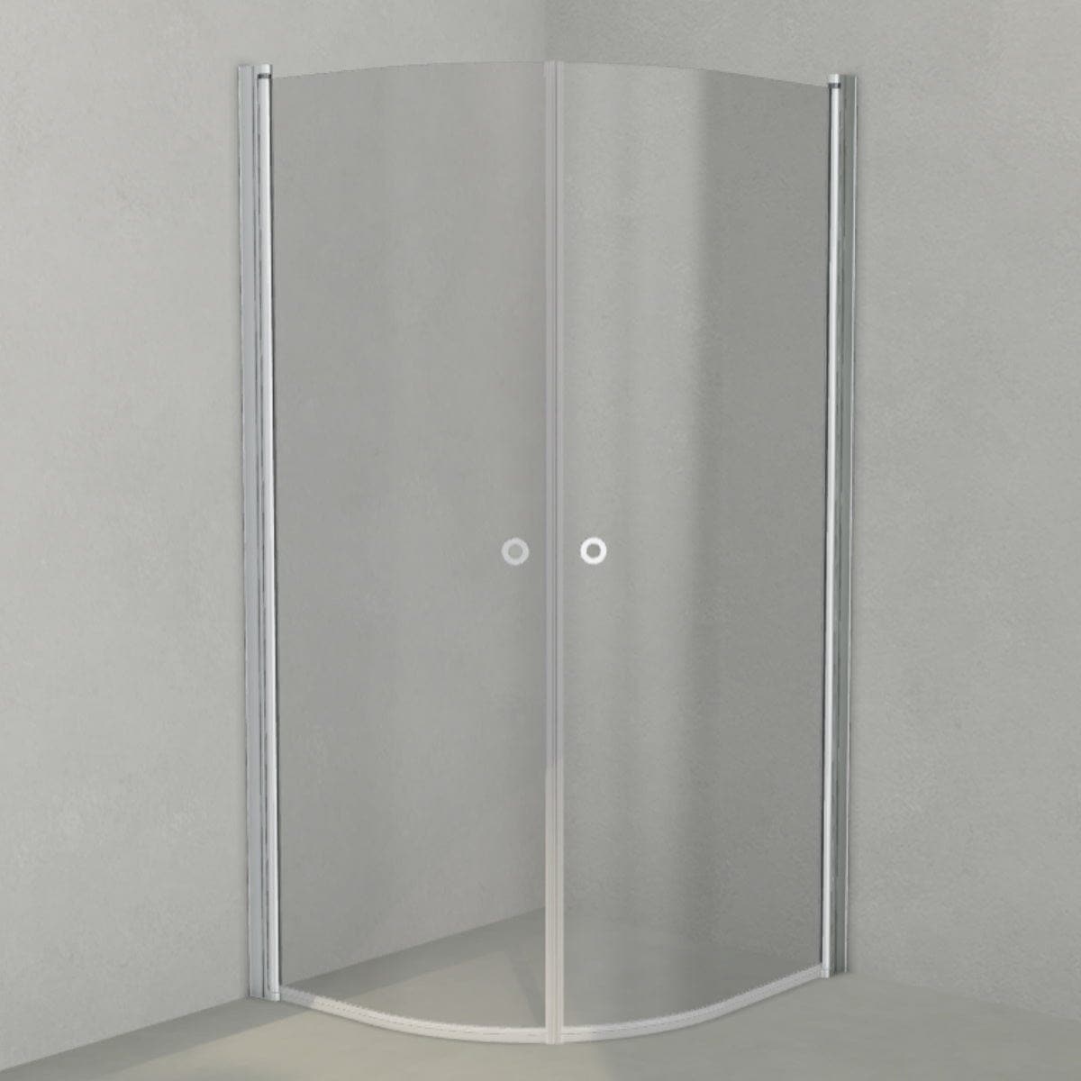 INR Dusjhjørne LINC NIAGARA Original, Grått Glass Matt aluminium / 90x100cm / Grått glass INR Iconic Nordic Rooms Dusjhjørne INR-56003991