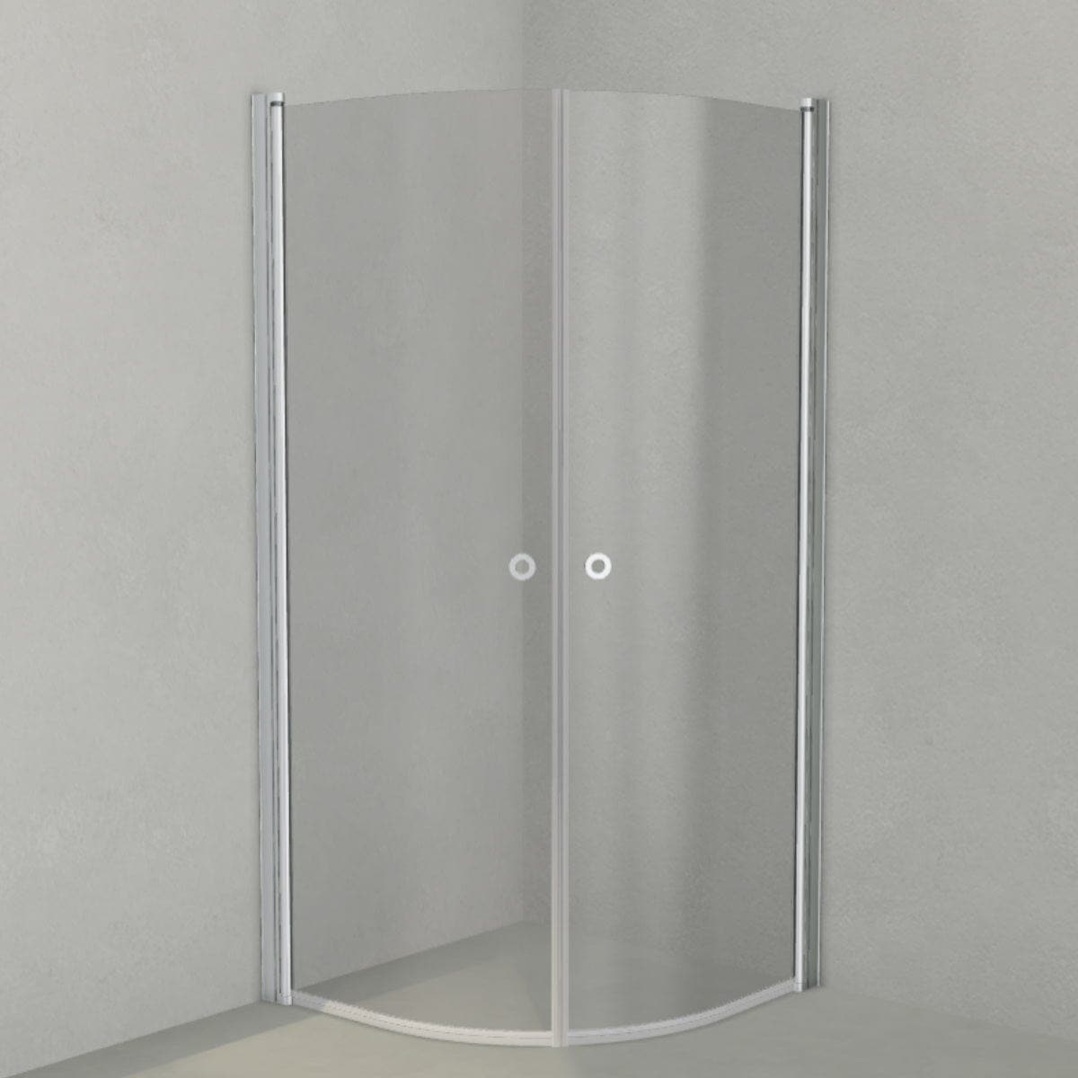 INR Dusjhjørne LINC NIAGARA Original, Grått Glass Matt aluminium / 90x90cm / Grått glass INR Iconic Nordic Rooms Dusjhjørne INR-56003999