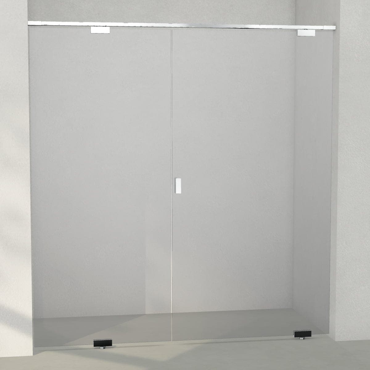 INR Dusjnisje EPIC 4 Måltilpasset Krom / Måltilpasset - høyre / Grått glass INR Iconic Nordic Rooms Dusjnisje INR-704203300