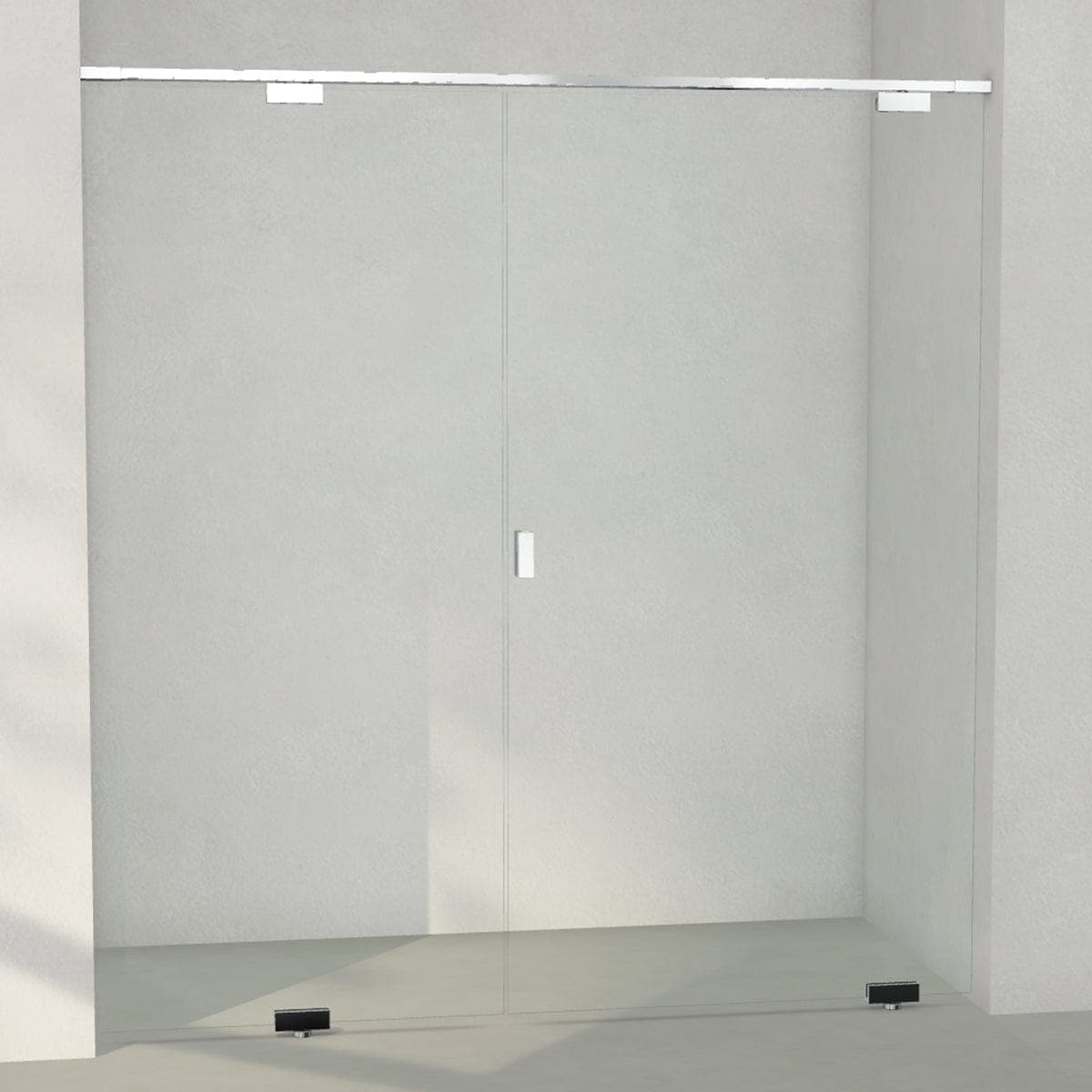 INR Dusjnisje EPIC 4 Måltilpasset Krom / Måltilpasset - høyre / Klart glass INR Iconic Nordic Rooms Dusjnisje INR-704202300