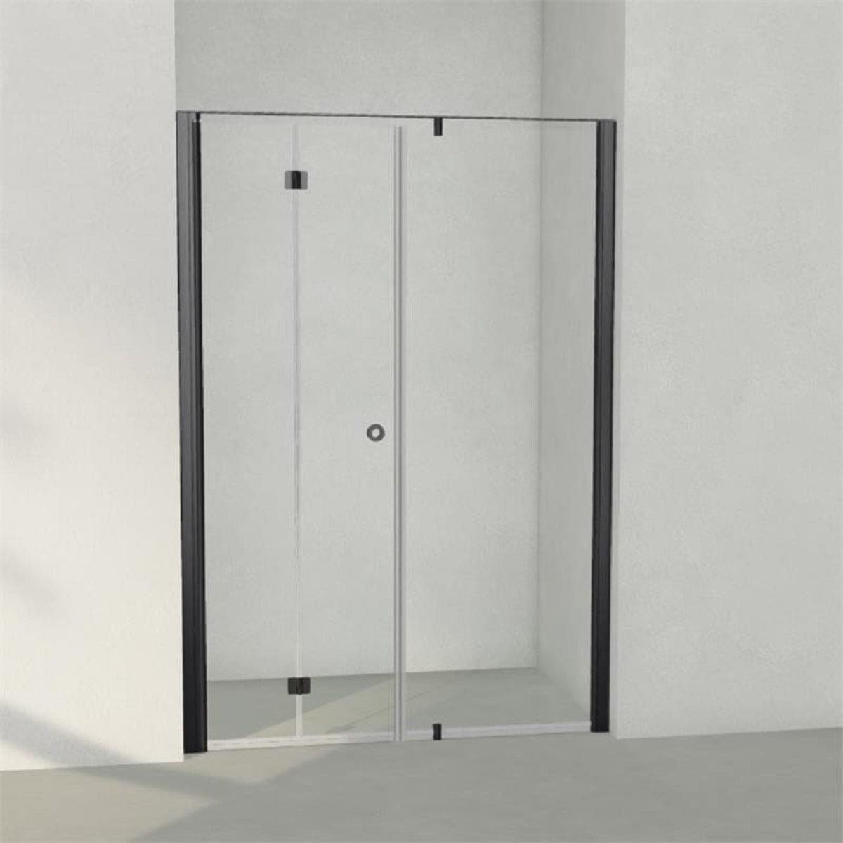INR Dusjnisje LINC 4 Flex Måltilpasset Svart matt / Måltilpasset - venstre / Klart glass INR Iconic Nordic Rooms Dusjnisje INR-504302100