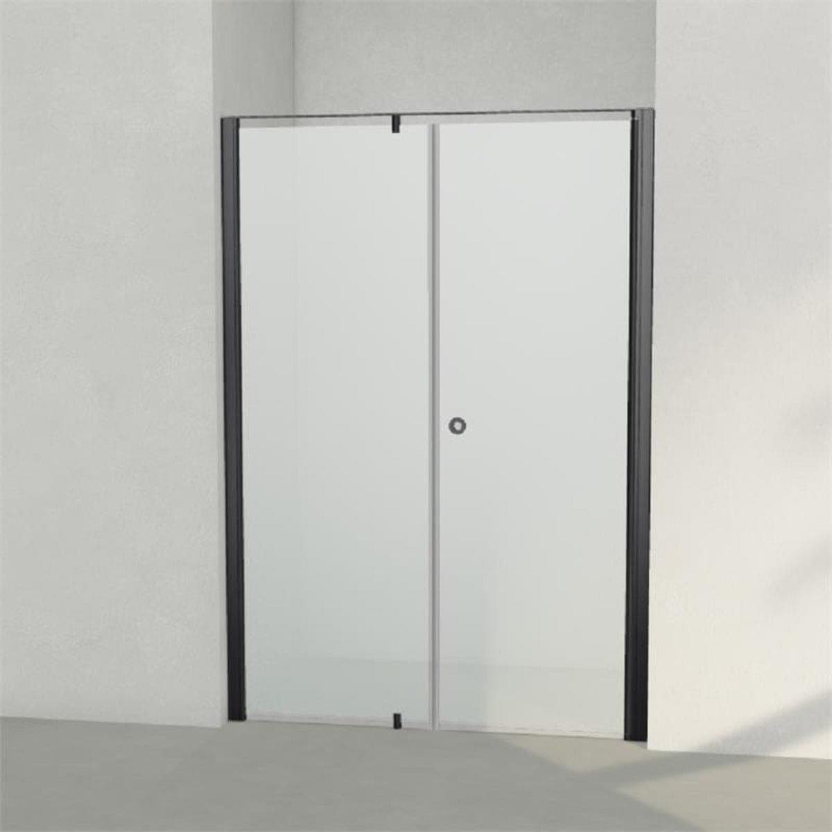 INR Dusjnisje LINC 4 Måltilpasset Svart matt / Måltilpasset - høyre / Frostet glass INR Iconic Nordic Rooms Dusjnisje INR-504210100
