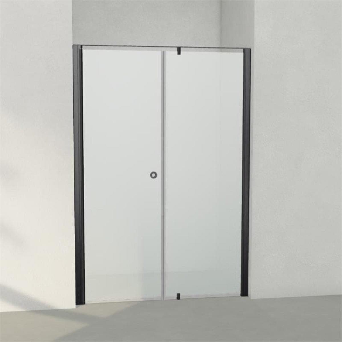 INR Dusjnisje LINC 4 Måltilpasset Svart matt / Måltilpasset - venstre / Frostet glass INR Iconic Nordic Rooms Dusjnisje INR-504110100
